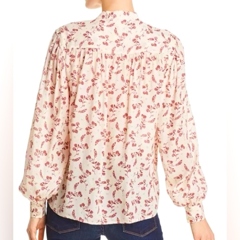 FRAME Sz S Voluminous Blouson-Sleeve
Floral Blouse - Picture 3 of 7